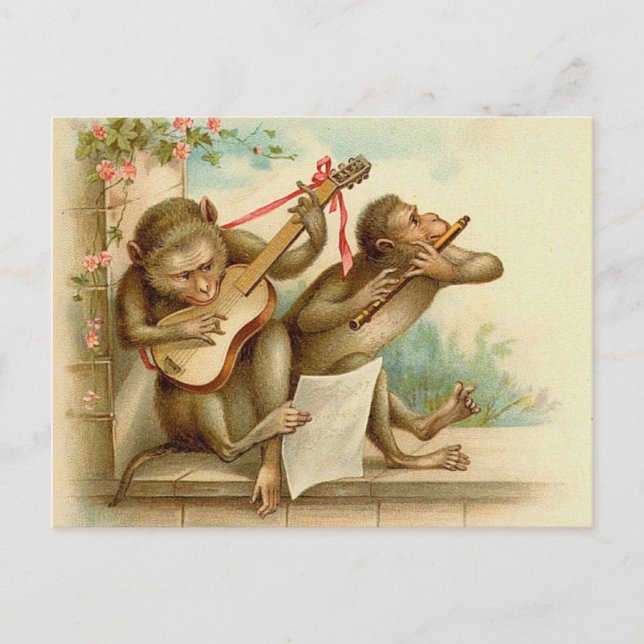 Cartão postal Macacos Vintage (Frente)