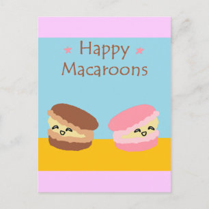 Cartão Postal Macaroons felizes