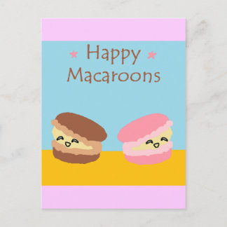 Cartão Postal Macaroons felizes