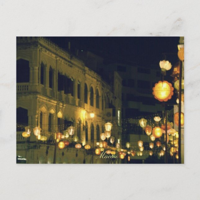 Cartão Postal Macau Destino turístico (Frente)