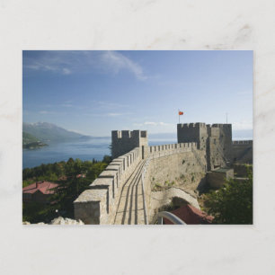 Cartão Postal MACEDÔNIA, Ohrid. Castelo Car Samoil - Castelo