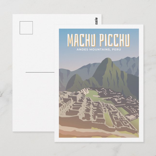Cartão Postal Machu Picchu Peru, famoso Viagem (Frente/Verso)