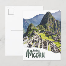 Machu Picchu Peru Watercolor Painting Viagem