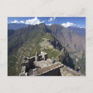 Cartão Postal Machu Picchu visto do pico de Huayna Picchu,