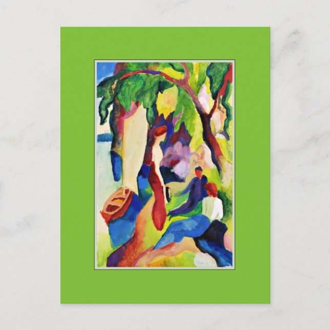 Cartão Postal Macke - Mulheres no lago (Frente)