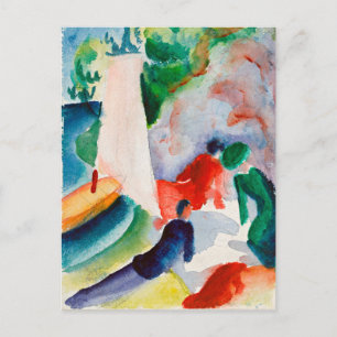 Cartão Postal Macke - Picnic na praia