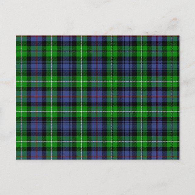 Cartão Postal MacKenzie Tartan (também conhecido por Seaforward  (Frente)