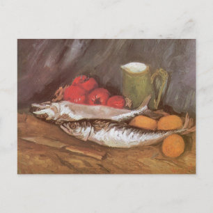 Cartão Postal Mackerels, Lemons e Tomates por Vincent van Gogh