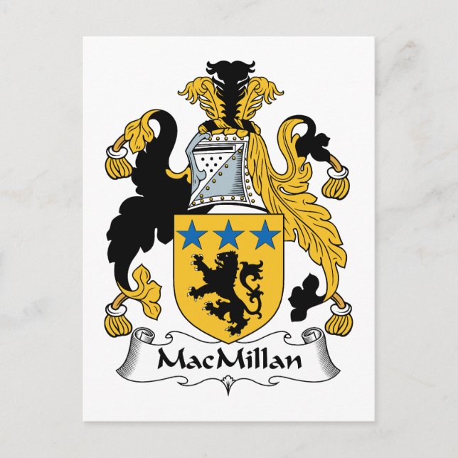 Cartão Postal MacMillan Family Crest (Frente)