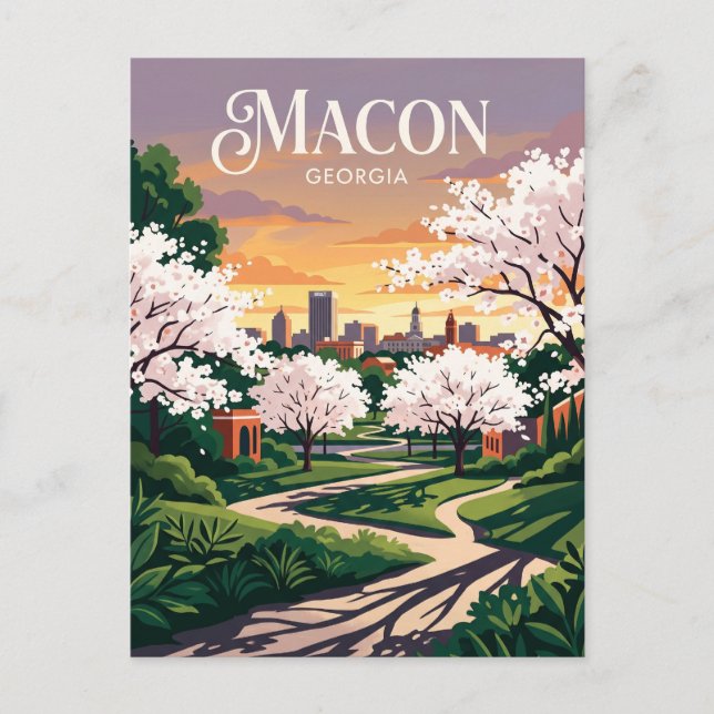 Cartão Postal Macon EUA (Frente)