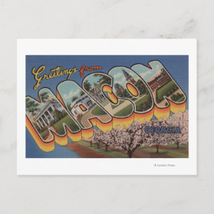 Cartão Postal Macon, GeorgiaLarge - Letra ScenesMacon, GA