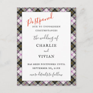 Cartão Postal MacPherson Dress Clan Tartan Patter de Xadrez Esco