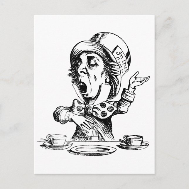 Cartão Postal Mad Hatter (Frente)