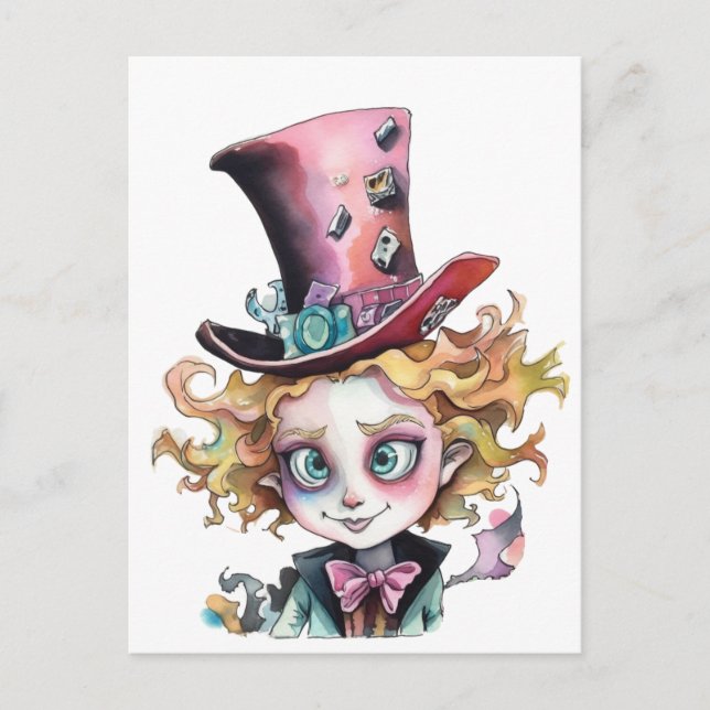 Cartão Postal Mad Hatter (Frente)