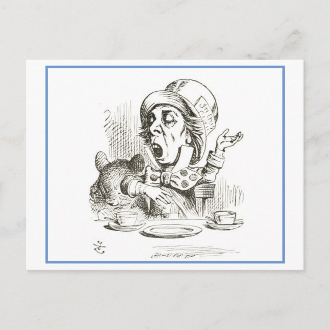 Cartão Postal Mad Hatter da Alice no País das Maravilhas (Frente)