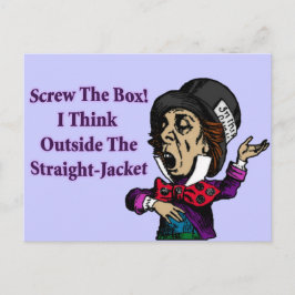 Cartão Postal Mad Hatter Engraçado Citação Motivacional