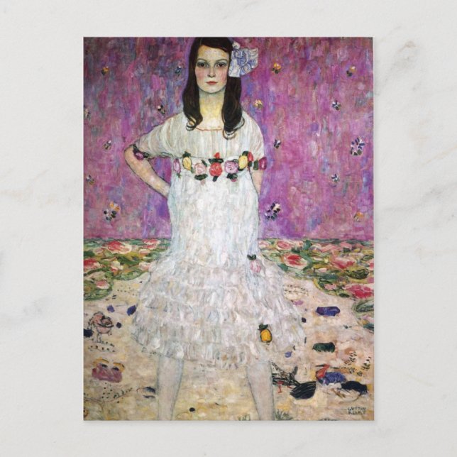 Cartão Postal Mada Primavesi por Gustav Klimt (Frente)