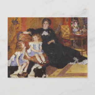 Cartão Postal Madame Charpentier e seus filhos por Renoir
