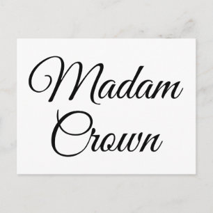 Cartão Postal Madame Crown