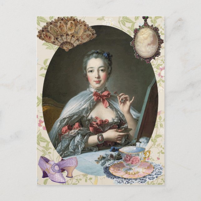 Cartão Postal Madame de Pompadour (Frente)