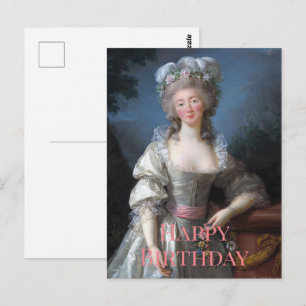 Cartão Postal Madame du Barry 1782 Feliz Aniversário