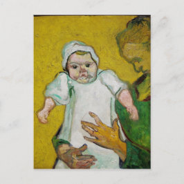 Cartão Postal Madame Roulin com o Bebê por Vincent Van Gogh