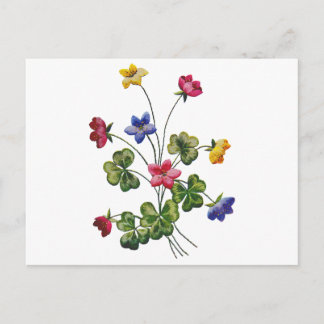 Cartão Postal Madeira bordada Colorida Sorrel