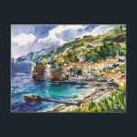 Cartão Postal Madeira Portugal — Pintura de Aquarela<br><div class="desc">Madeira Portugal — Pintura de Aquarela</div>