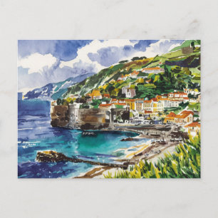 Cartão Postal Madeira Portugal — Pintura de Aquarela