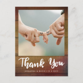 Cartão Postal Madeira russa | Foto De Casamento Obrigado Script