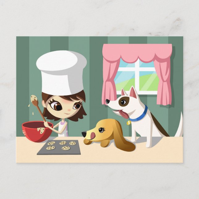 Cartão Postal Madi e os Pups com fome (Frente)