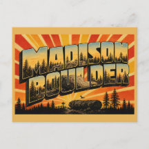 Madison Boulder NH Arte de Viagem Vintage