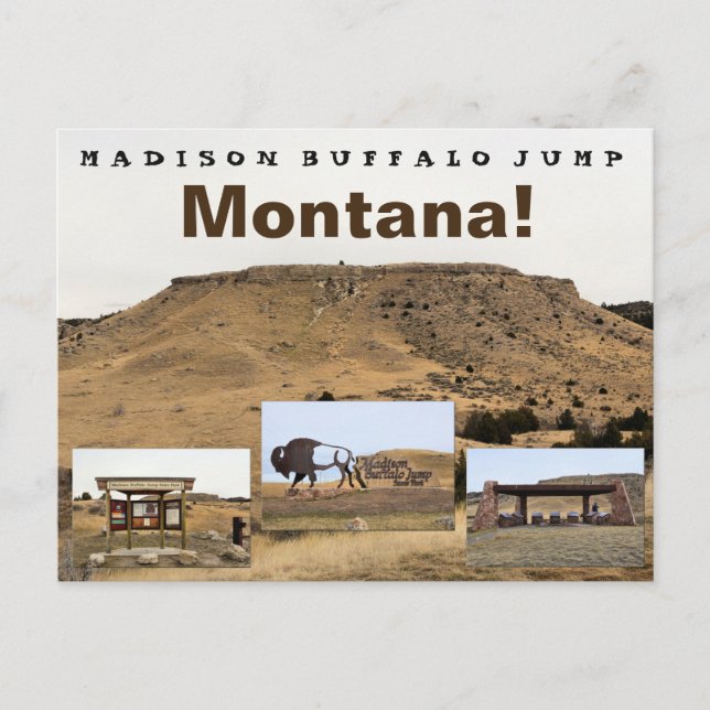 Cartão Postal Madison Buffalo Jump (Frente)