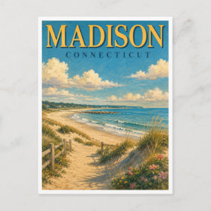 Cartão Postal Madison Connecticut Hammonasset Beach GeoSaga