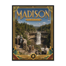 Madison Indiana Arte Deco Vintage Idade Dourada