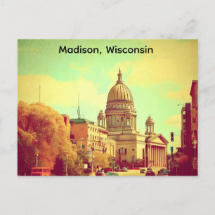 Cartão Postal Madison, Wisconsin, o Capitol Vintage