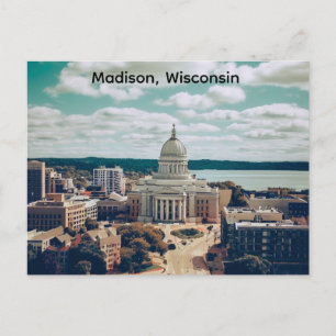 Cartão Postal Madison, Wisconsin, o Capitólio