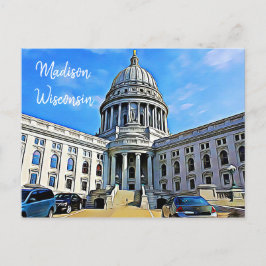 Cartão Postal Madison, Wisconsin Postcard O Capitólio