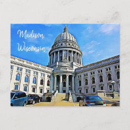 Cartão Postal Madison, Wisconsin Postcard O Capitólio