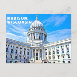 Cartão Postal Madison Wisconsin Postcard Souvenir