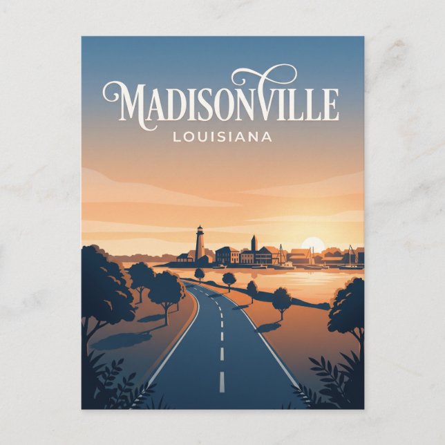 Cartão Postal Madisonville EUA (Frente)