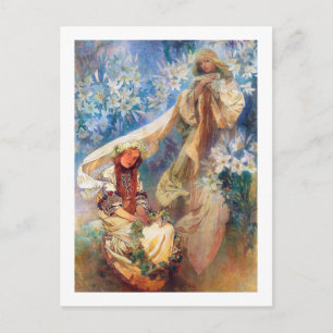 Cartão Postal Madona da Lily, Mucha