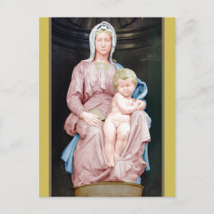 Cartão Postal Madona de Bruges de Michelangelo