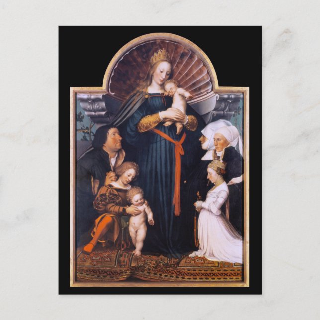 Cartão Postal Madona de Darmstadt, Holbein, o Jovem (Frente)