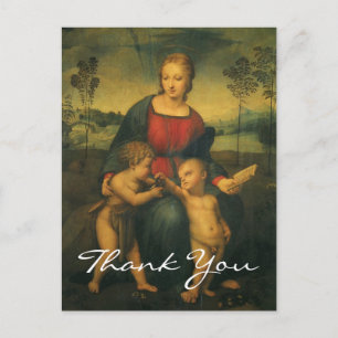 Cartão Postal Madona de Raphael do Goldfinch