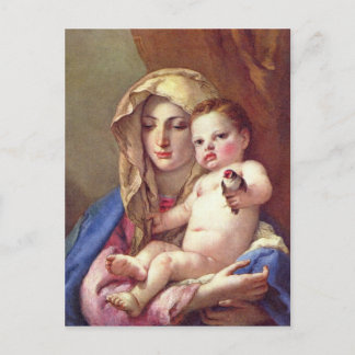 Cartão Postal Madona do Goldfinch