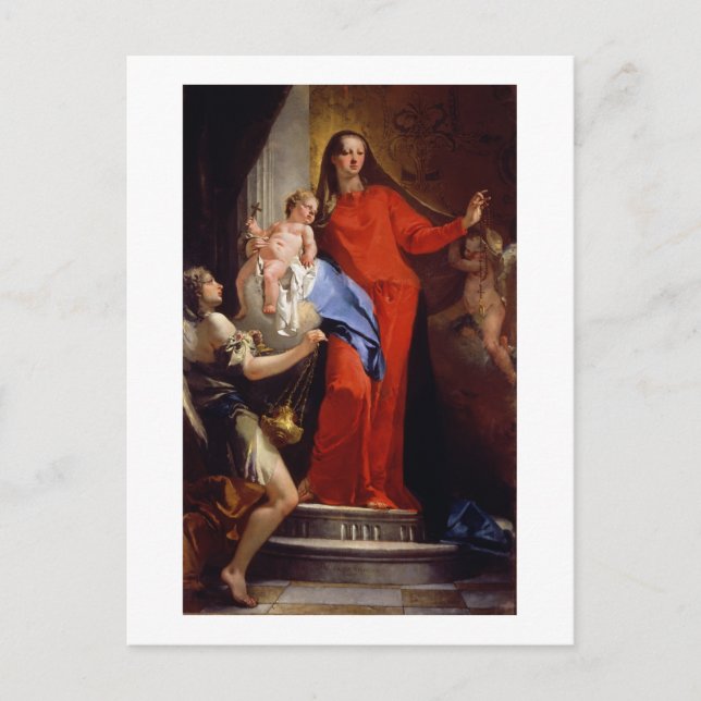 Cartão Postal Madona do Rosário (óleo na canvas) (Frente)