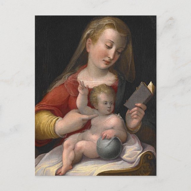 Cartão Postal Madona e Menino do Século XVI (Frente)