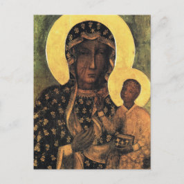 Cartão Postal Madona Negra Polônia Nossa Senhora de Czestochowa 