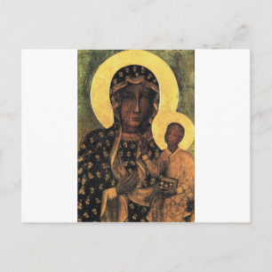 Cartão Postal Madona Negra Polônia Nossa Senhora de Czestochowa 